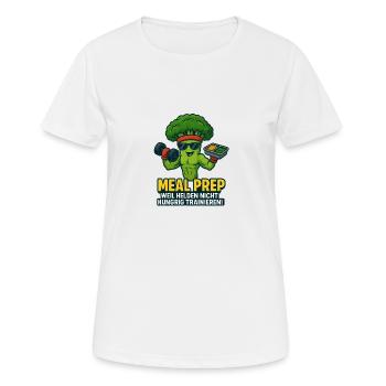 Meal Prep Broccoli - Women's Breathable T-Shirt - white - Front - AI Model Female 172 dark (172cm)