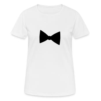 Fliege - Frauen T-Shirt atmungsaktiv - Weiß - Vorne - AI Model Female 172 dark (172cm)