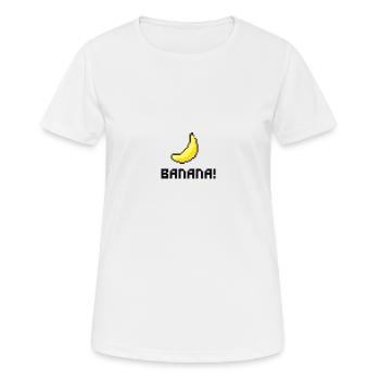 Retro Banana PixelArt - Women's Breathable T-Shirt - white - Front - AI Model Female 172 dark (172cm)