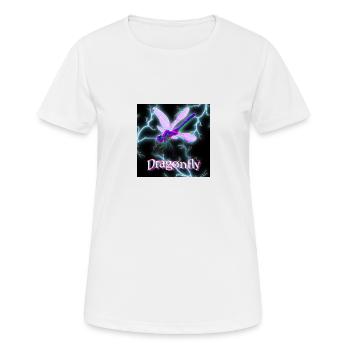 Trippy Dragonfly - Travis Scott Style - Frauen T-Shirt atmungsaktiv - Weiß - Vorne - AI Model Female 172 dark (172cm)