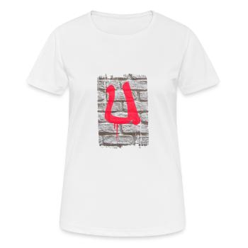 mur - T-shirt respirant Femme - blanc - Devant - AI Model Female 172 dark (172cm)