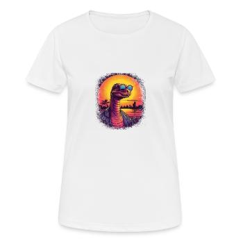 T-shirts de costume Agriculture Dinosaurus Drôle - T-shirt respirant Femme - blanc - Devant - AI Model Female 172 dark (172cm)