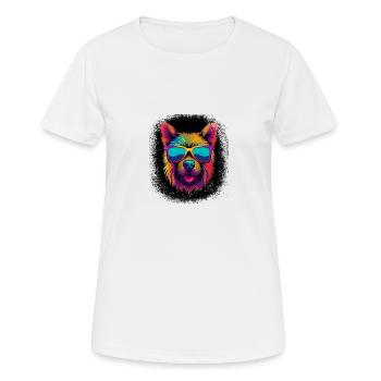 animal lover awesome dog friendly gift bday dogs - Women's Breathable T-Shirt - white - Front - AI Model Female 172 dark (172cm)