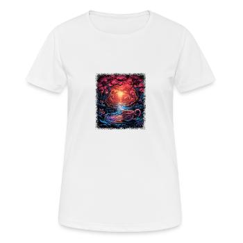 heart hippy dove of peace bday disarmament - Women's Breathable T-Shirt - white - Front - AI Model Female 172 dark (172cm)