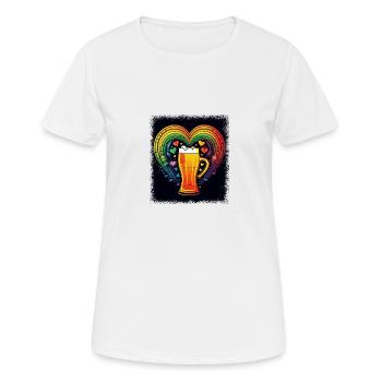 beer sheba brewery beer art sorority beer saying - Frauen T-Shirt atmungsaktiv - Weiß - Vorne - AI Model Female 172 dark (172cm)