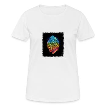 Oeufs Barbecue Party Happy Awesome Jokes Black - T-shirt respirant Femme - blanc - Devant - AI Model Female 172 dark (172cm)