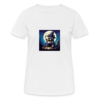 Waschbär Halloween - Frauen T-Shirt atmungsaktiv - Weiß - Vorne - AI Model Female 172 dark (172cm)