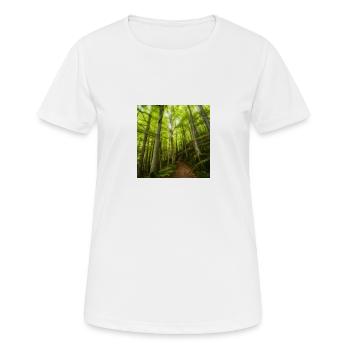 Smaragdgrne Dschungel - Frauen T-Shirt atmungsaktiv - Weiß - Vorne - AI Model Female 172 dark (172cm)