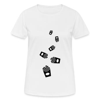 Pommes fast food symbol - Frauen T-Shirt atmungsaktiv - Weiß - Vorne - AI Model Female 172 dark (172cm)
