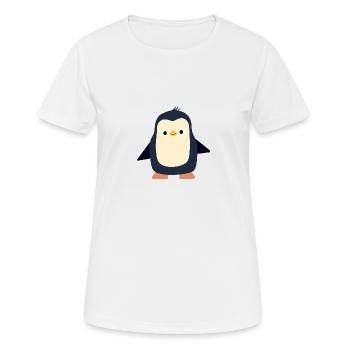 pingouin Illustration - T-shirt respirant Femme - blanc - Devant - AI Model Female 172 dark (172cm)