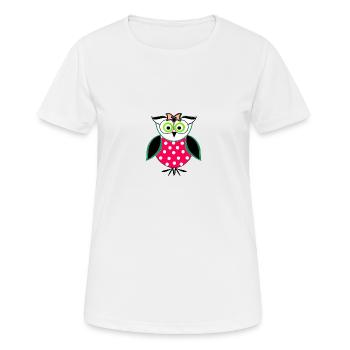 chouette Illustration - T-shirt respirant Femme - blanc - Devant - AI Model Female 172 dark (172cm)