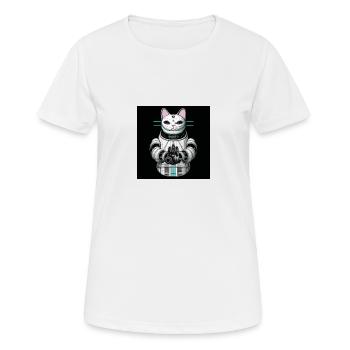 Cyborg Cat - Women's Breathable T-Shirt - white - Front - AI Model Female 172 dark (172cm)