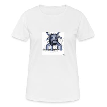 Crazy Doge - Frauen T-Shirt atmungsaktiv - Weiß - Vorne - AI Model Female 172 dark (172cm)