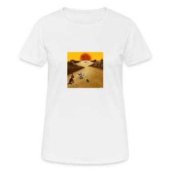 Mars Animals - Frauen T-Shirt atmungsaktiv - Weiß - Vorne - AI Model Female 172 dark (172cm)