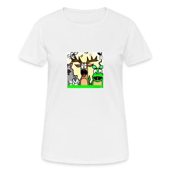 Crazy Amimals - Frauen T-Shirt atmungsaktiv - Weiß - Vorne - AI Model Female 172 dark (172cm)