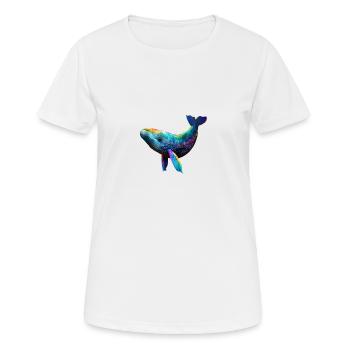 URSPRÜNGLICHER WAL - Frauen T-Shirt atmungsaktiv - Weiß - Vorne - AI Model Female 172 dark (172cm)