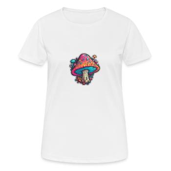 pilze - Frauen T-Shirt atmungsaktiv - Weiß - Vorne - AI Model Female 172 dark (172cm)