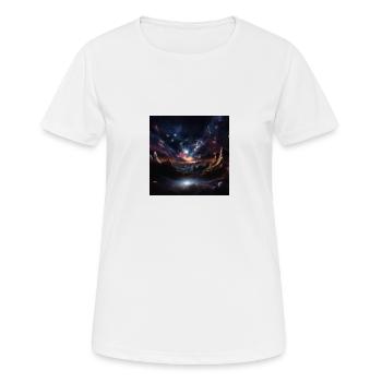 Raum - Frauen T-Shirt atmungsaktiv - Weiß - Vorne - AI Model Female 172 dark (172cm)