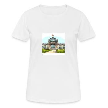 Berlin Bundestag - T-shirt respirant Femme - blanc - Devant - AI Model Female 172 dark (172cm)