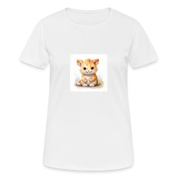 cut pet3 - Frauen T-Shirt atmungsaktiv - Weiß - Vorne - AI Model Female 172 dark (172cm)