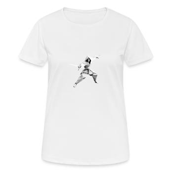 Origami Ninja - Geheimnisse der Papierkunst IV - Frauen T-Shirt atmungsaktiv - Weiß - Vorne - AI Model Female 172 dark (172cm)