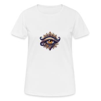 Sevendoors - Eye of Horus - Oudjat Eye - Women's Breathable T-Shirt - white - Front - AI Model Female 172 dark (172cm)