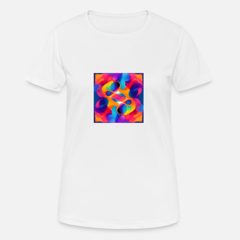 Abstract - Women's Breathable T-Shirt - white
