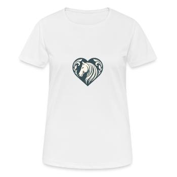 Pferdeliebe - Frauen T-Shirt atmungsaktiv - Weiß - Vorne - AI Model Female 172 dark (172cm)