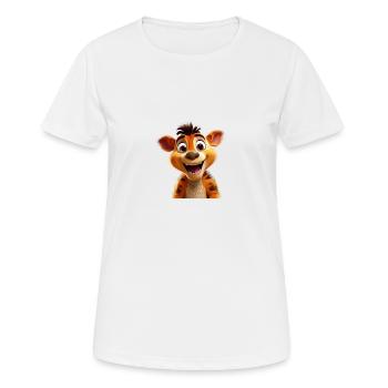 Cheerful Companion with Bright Eyes - Women's Breathable T-Shirt - white - Front - AI Model Female 172 dark (172cm)