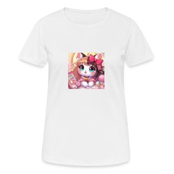 chaton adorable - T-shirt respirant Femme - blanc - Devant - AI Model Female 172 dark (172cm)