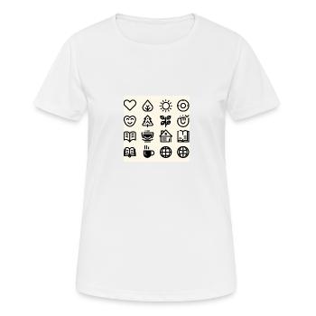 Jour - T-shirt respirant Femme - blanc - Devant - AI Model Female 172 dark (172cm)