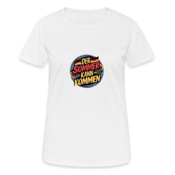 L’été peut arriver - T-shirt respirant Femme - blanc - Devant - AI Model Female 172 dark (172cm)