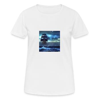 Ondes sombres - T-shirt respirant Femme - blanc - Devant - AI Model Female 172 dark (172cm)