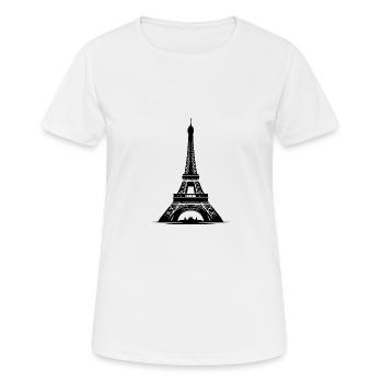 Tour Eiffel Architecture Magique D’acier - T-shirt respirant Femme - blanc - Devant - AI Model Female 172 dark (172cm)