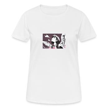 Un cœur déchiré - T-shirt respirant Femme - blanc - Devant - AI Model Female 172 dark (172cm)