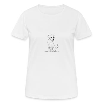 Elegante Hundelinien - Frauen T-Shirt atmungsaktiv - Weiß - Vorne - AI Model Female 172 dark (172cm)