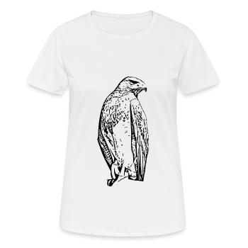 Falken Vogel Vögel - Frauen T-Shirt atmungsaktiv - Weiß - Vorne - AI Model Female 172 dark (172cm)