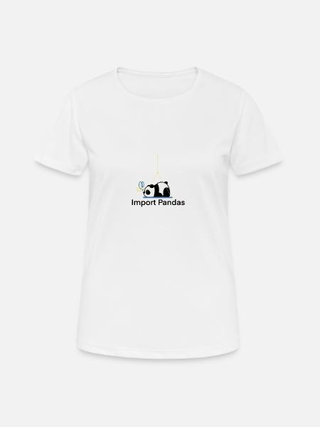 Importer Pandas Python Joke Proggramer - T-shirt respirant Femme - blanc
