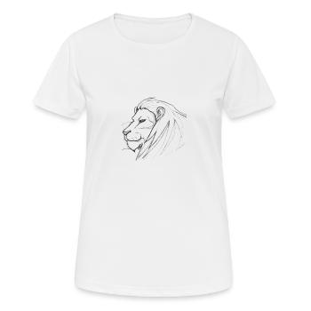 Lion drawing - Women's Breathable T-Shirt - white - Front - AI Model Female 172 dark (172cm)