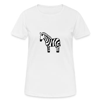 Zebra illustration - T-shirt respirant Femme - blanc - Devant - AI Model Female 172 dark (172cm)