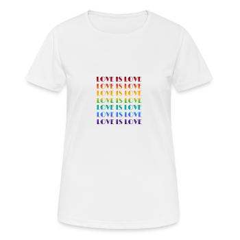 Love is Love - T-shirt respirant Femme - blanc - Devant - AI Model Female 172 dark (172cm)