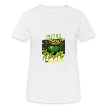 St. Patricks Day Pizzen sind die wahren Schätze in - Frauen T-Shirt atmungsaktiv - Weiß - Vorne - AI Model Female 172 dark (172cm)