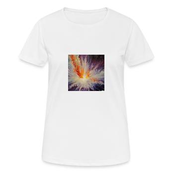 Explosion eines Sterns - Frauen T-Shirt atmungsaktiv - Weiß - Vorne - AI Model Female 172 dark (172cm)
