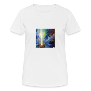 Weissen Loch im Weltraum - Frauen T-Shirt atmungsaktiv - Weiß - Vorne - AI Model Female 172 dark (172cm)