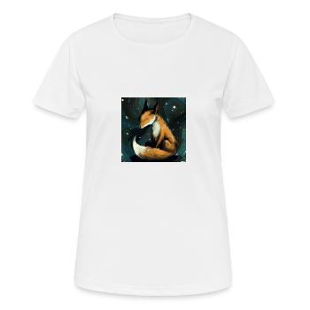 Le renard se repose la nuit - T-shirt respirant Femme - blanc - Devant - AI Model Female 172 dark (172cm)