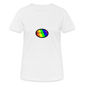 BERLINER-FREAK Logo - Frauen T-Shirt atmungsaktiv - Weiß - Vorne - AI Model Female 172 dark (172cm)