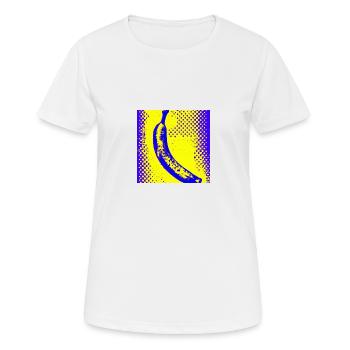 yellow banana (right) - Women's Breathable T-Shirt - white - Front - AI Model Female 172 dark (172cm)