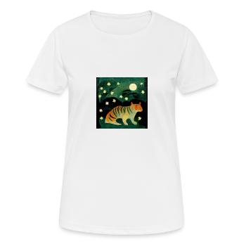 Tigre au clair de lune - T-shirt respirant Femme - blanc - Devant - AI Model Female 172 dark (172cm)