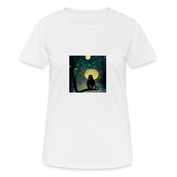 The monkey is waiting - Women's Breathable T-Shirt - white - Front - AI Model Female 172 dark (172cm)