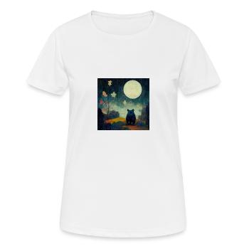 Ours au clair de lune - T-shirt respirant Femme - blanc - Devant - AI Model Female 172 dark (172cm)